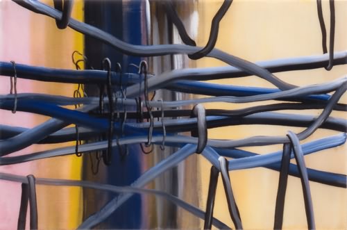 Connecting routes, 2004, Acryl auf Leinwand, 100x150 cm