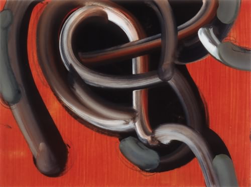 Rote Serie 1, Ohne Titel, 2003, Gouache auf Papier, 36x48 cm