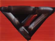 Rote Serie 2, Ohne Titel, 2003, Gouache auf Papier, 36x48