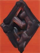Rote Serie 2, Ohne Titel, 2003, Gouache auf Papier, 48x36